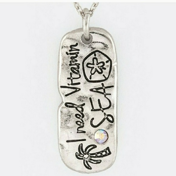 Swanky Coconut Jewelry - 🔥SALE🔥LAST 1!🔥"VITAMIN SEA" PALM TREE NECKLACE